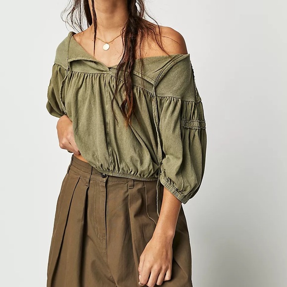 We The Free Tops - NWOT ⭐️FREE PEOPLE⭐️WE THE FREE No Good Alone Tee In Willow Size M